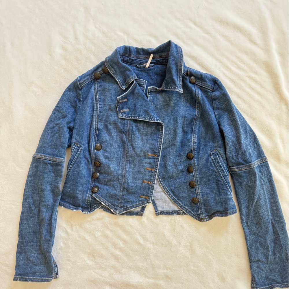 Free People Blue Denim Jacket